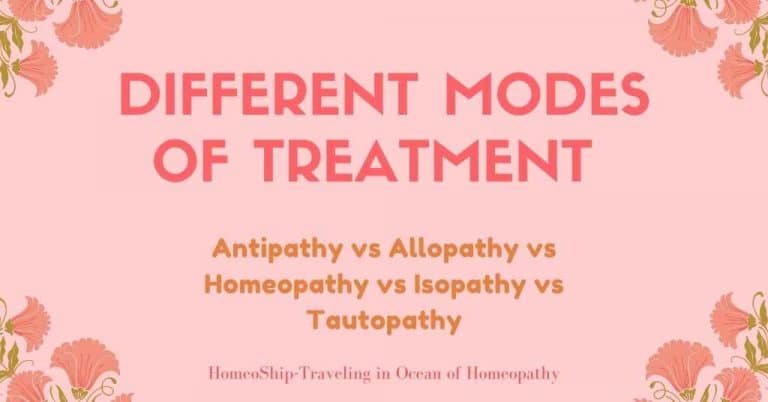 Different modes of treatment