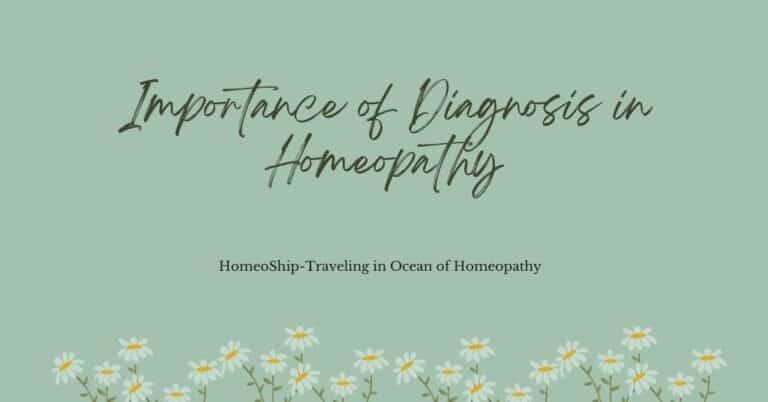Importance of Diagnosis in Homeopathy