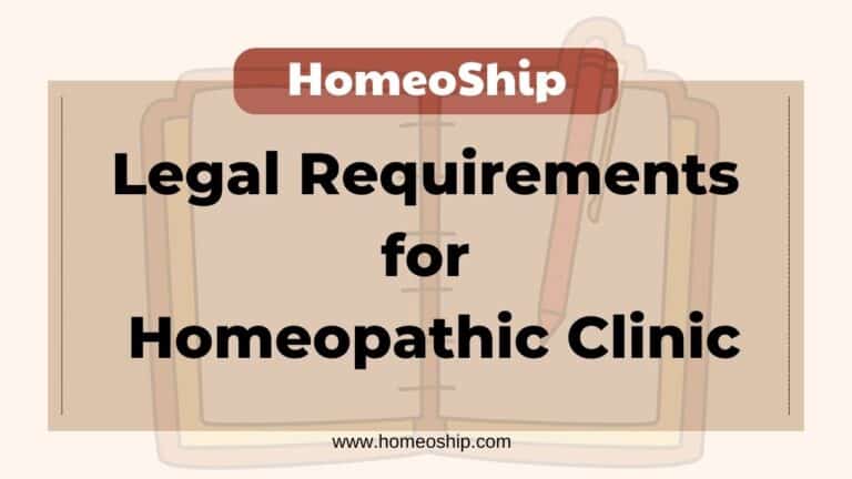 What are the legal Requirement to start a Homeopathic Clinic