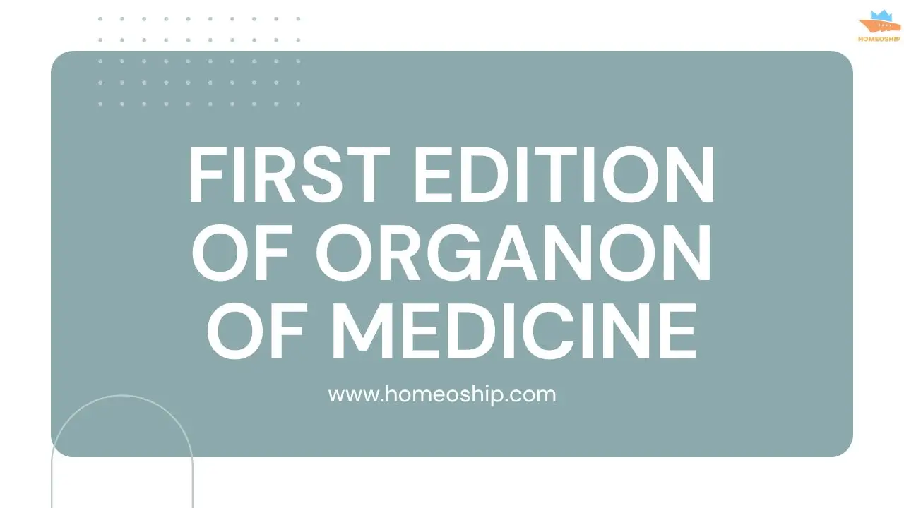 First edition of Organon of Medicine